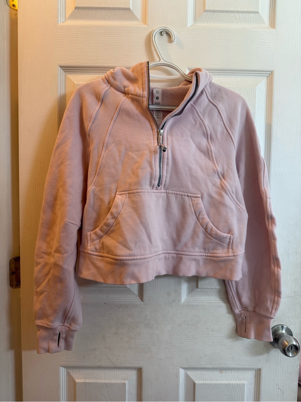 lululemon athletica Cropped Half-Zip Scuba Strawberry Milkshake